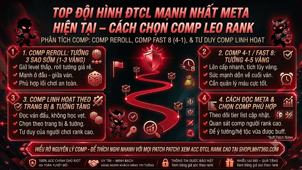 Top Đội Hình ĐTCL Mạnh Nhất Meta Hiện Tại – Cách Chọn Comp Leo Rank