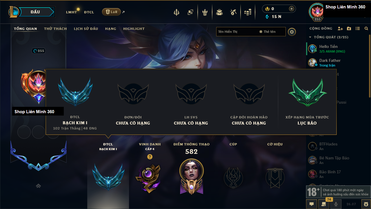 Tristana Pháo Thủ Pengu Tí Nị
Arcane Jinx Đột Phá
Quán Giọt Cuối Cùng - Acc Đấu Trường Chân Lý #14027