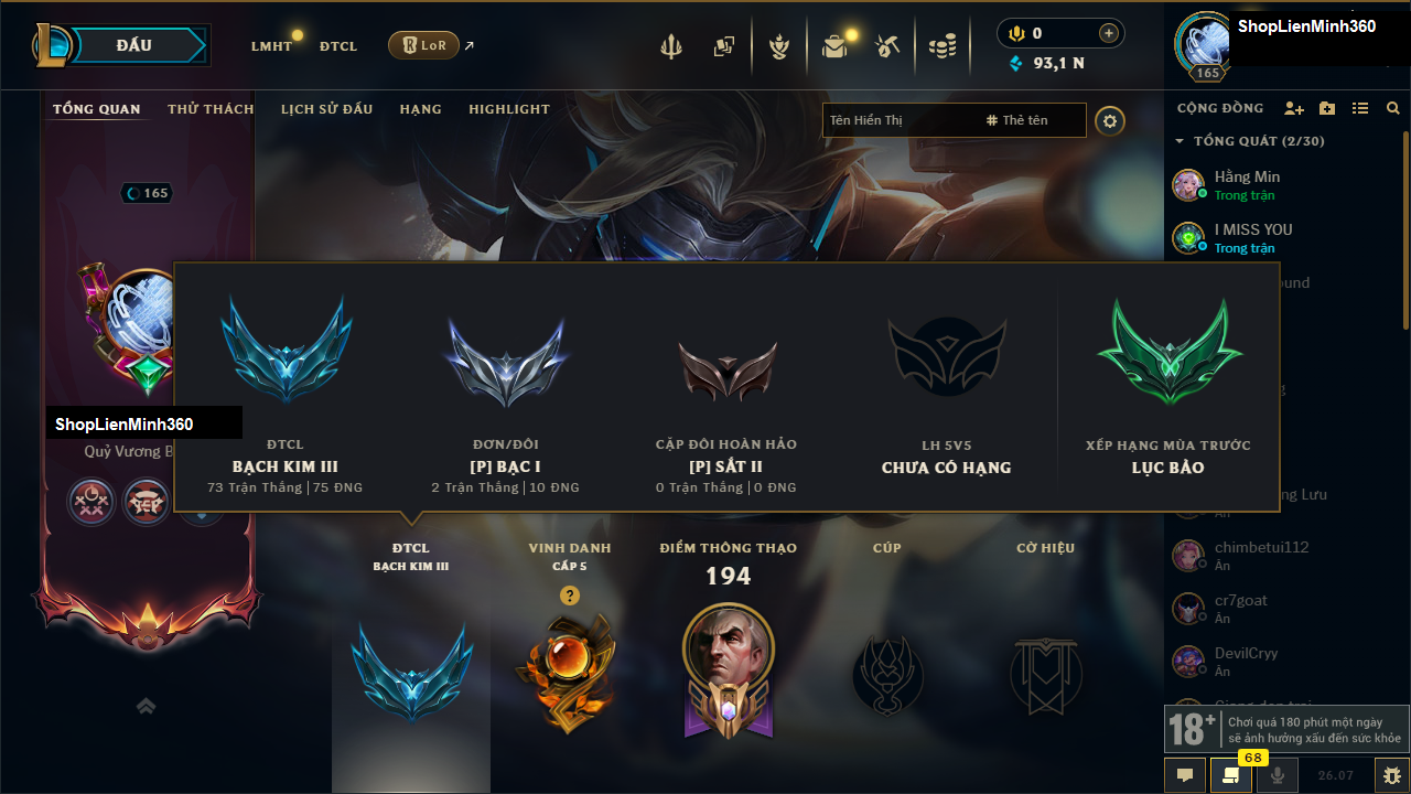 Miss Fortune Huyết Nguyệt Tí Nị - Hàng Hiệu - Acc Đấu Trường Chân Lý #14171